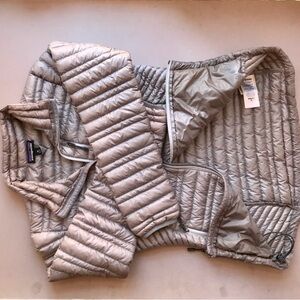 Patagonia Jacket S-XS Ultra Light Down Puffer Silver Gray